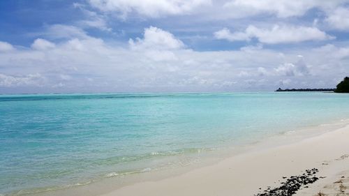 View of sea against cloudy sky