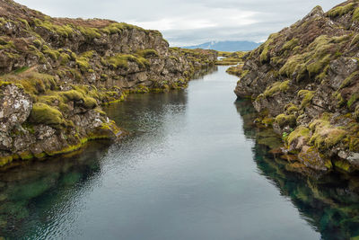 Scenic view of river against sky