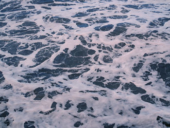 Close-up of snow covered mountain