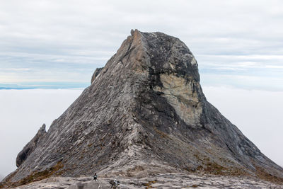 Rock formation against sky