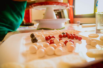 Close-up of food on table