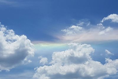 Low angle view of cloudy sky