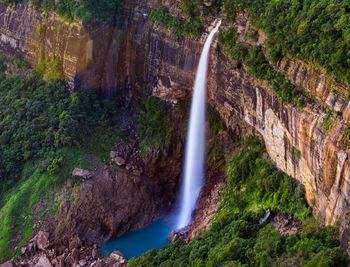 Scenic view of waterfall 