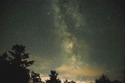 Low angle view of star field against star field