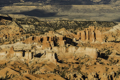 Aerial view of a desert