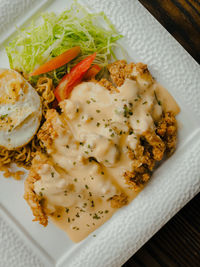 Close-up of food in plate