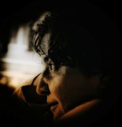 Close-up portrait of young man