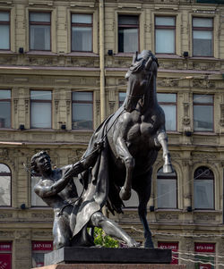 Low angle view of statue