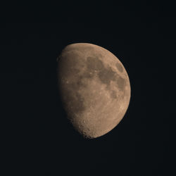 Low angle view of moon in sky