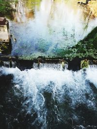 Scenic view of waterfall