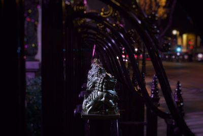 Close-up of sculpture