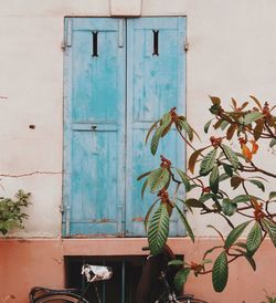 Closed door of house in rue crémieux paris