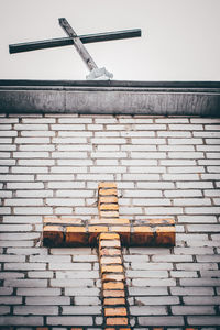 Low angle view of old building against sky