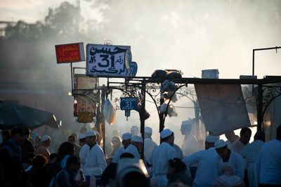Group of people in stadium