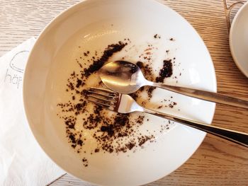 Close-up of food on table