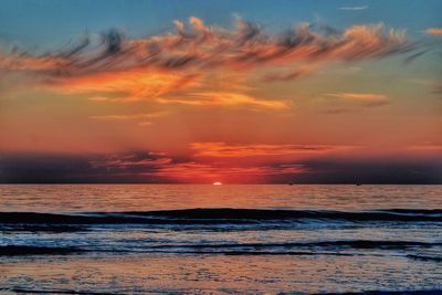 Dramatic sky over sea