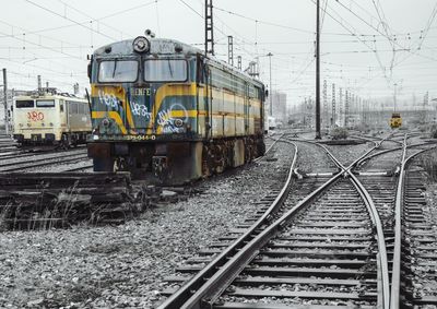 Train on railroad track
