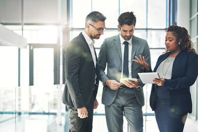 Business colleagues discussing in office