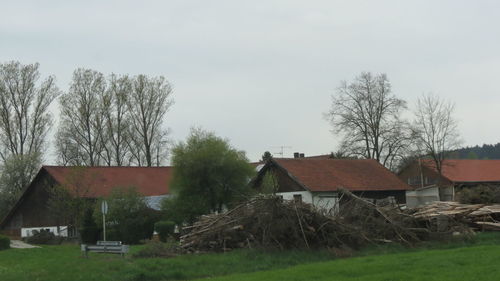 Houses against clear sky