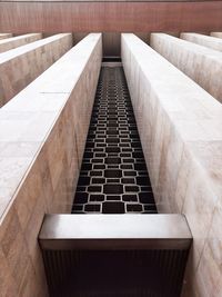 High angle view of staircase