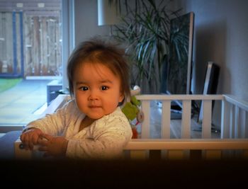 Portrait of girl sitting