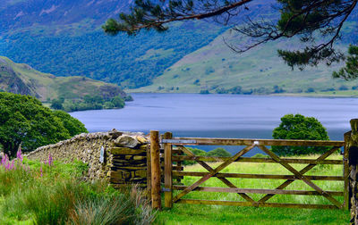 Scenic view of landscape and mountains