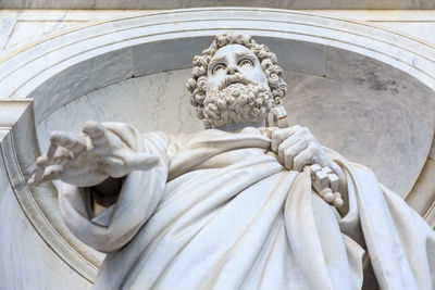  low angle view of the statue of st. peter