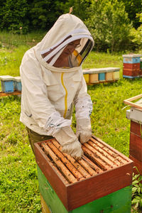 Man making honey