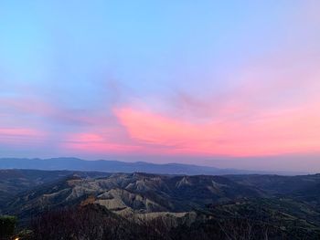 Scenic view of landscape during sunset