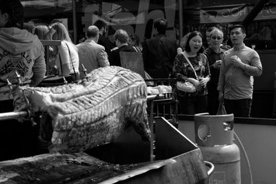Group of people in background