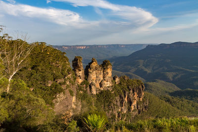Scenic view of landscape against cloudy sky