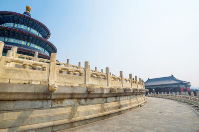 Exterior of historic building against sky in city