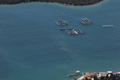 Mariculture on pelješac peninsula,adriatic sea, croatia