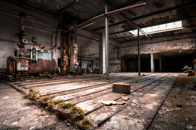 Interior of abandoned factory