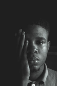 Close-up portrait of a man