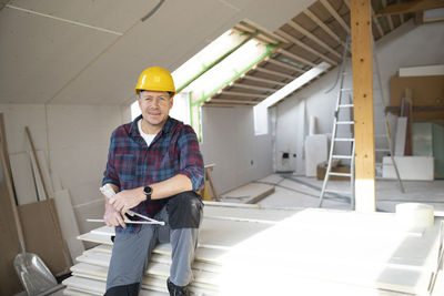 Engineer working in factory