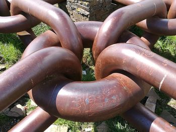 Close-up of playground in park