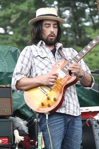 Young man playing guitar