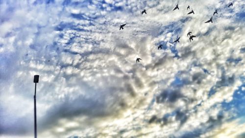 Low angle view of cloudy sky