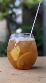 Close-up of drink on table