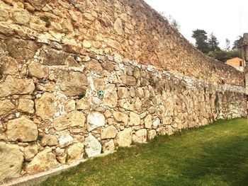 Stone wall with stone wall