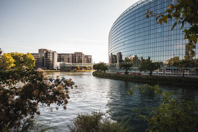 Buildings in city at waterfront