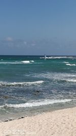 View of sea against cloudy sky