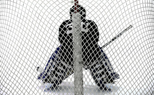 Shadow of person on snow