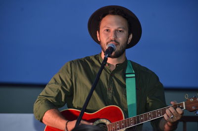 Portrait of a male singer