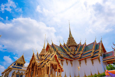 Low angle view of traditional building against sky