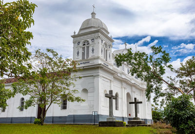 Low angle view of church against sky