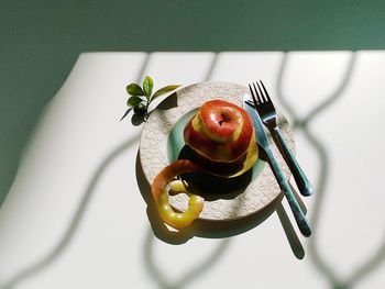 Close-up of food on table