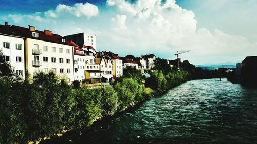 Panoramic view of city against sky