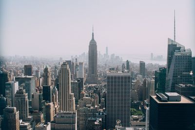 View of skyscrapers in city